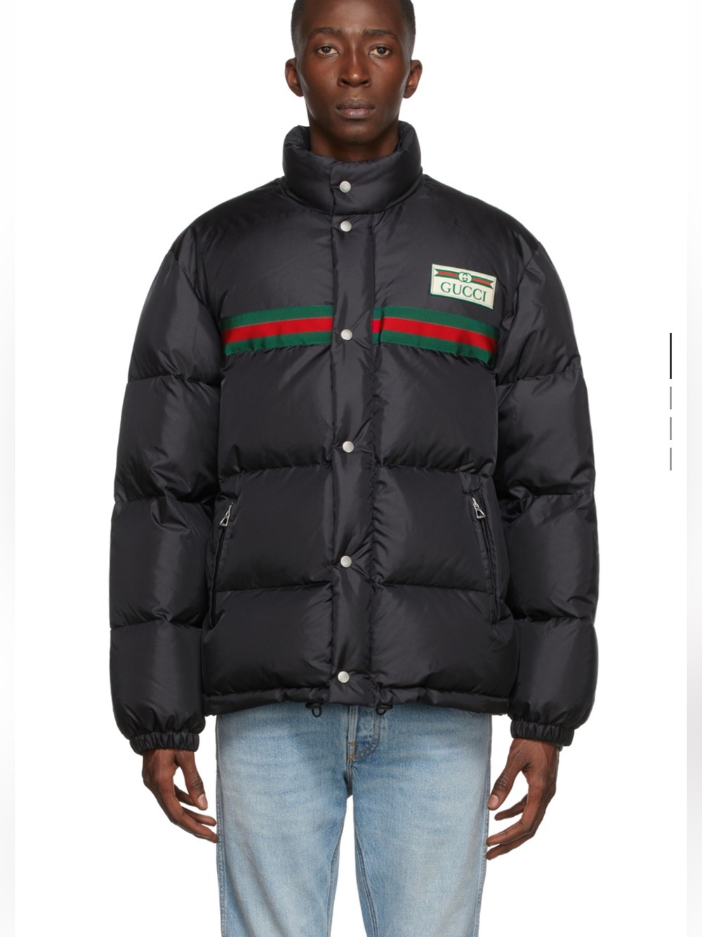 Authentic Gucci Black Down Jacket - Men's Puffer Coat size 44